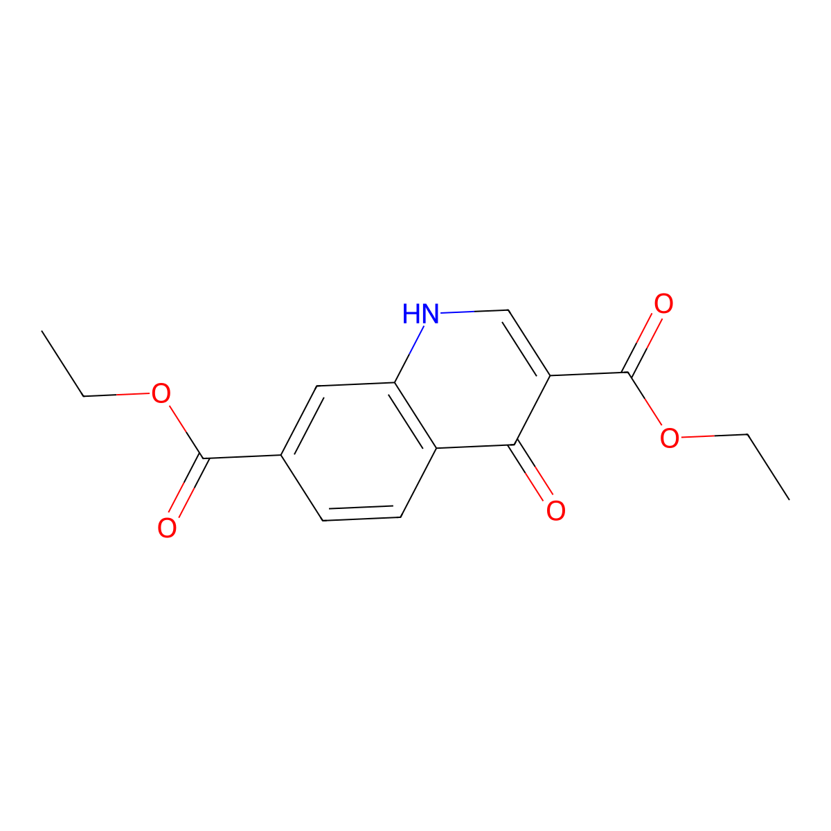 Diethyl 4-oxo-1,4-dihydroquinoline-3,7-dicarboxylate molecular structure, CAS 41460-19-9