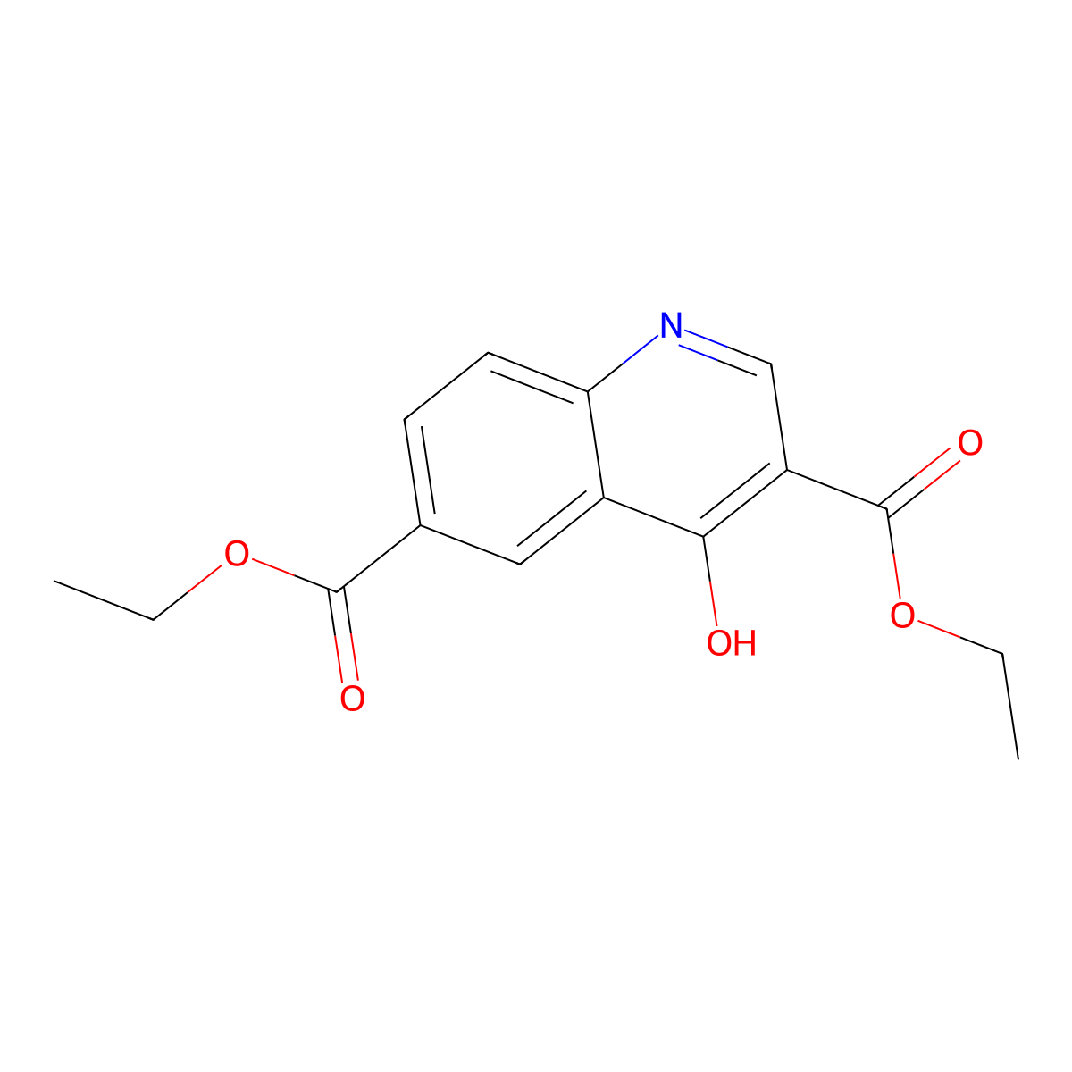 Diethyl 4-hydroxy-3,6-quinolinedicarboxylate molecular structure, CAS 41460-20-2
