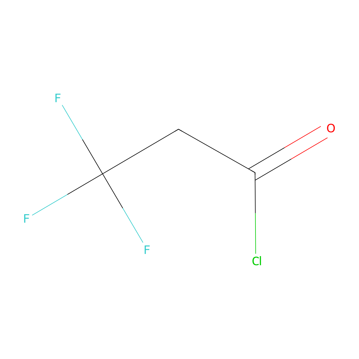3,3,3-Trifluoropropionyl chloride molecular structure, CAS 41463-83-6