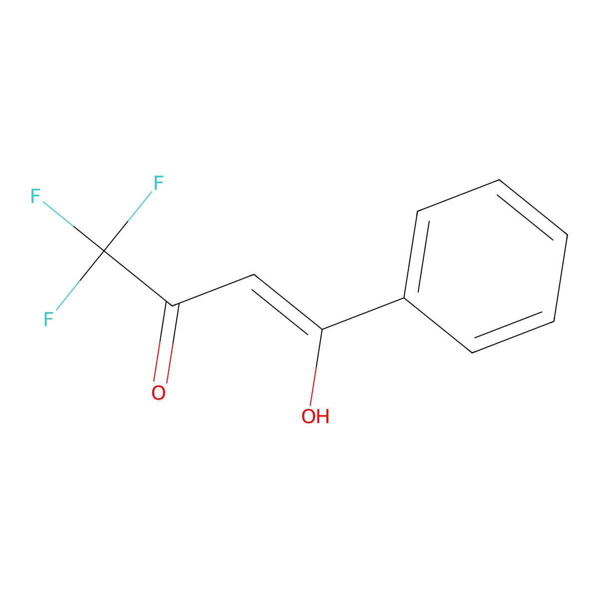 1,1,1-Trifluoro-2-hydroxy-4-phenyl-2-butene-4-one molecular structure, CAS 41463-86-9