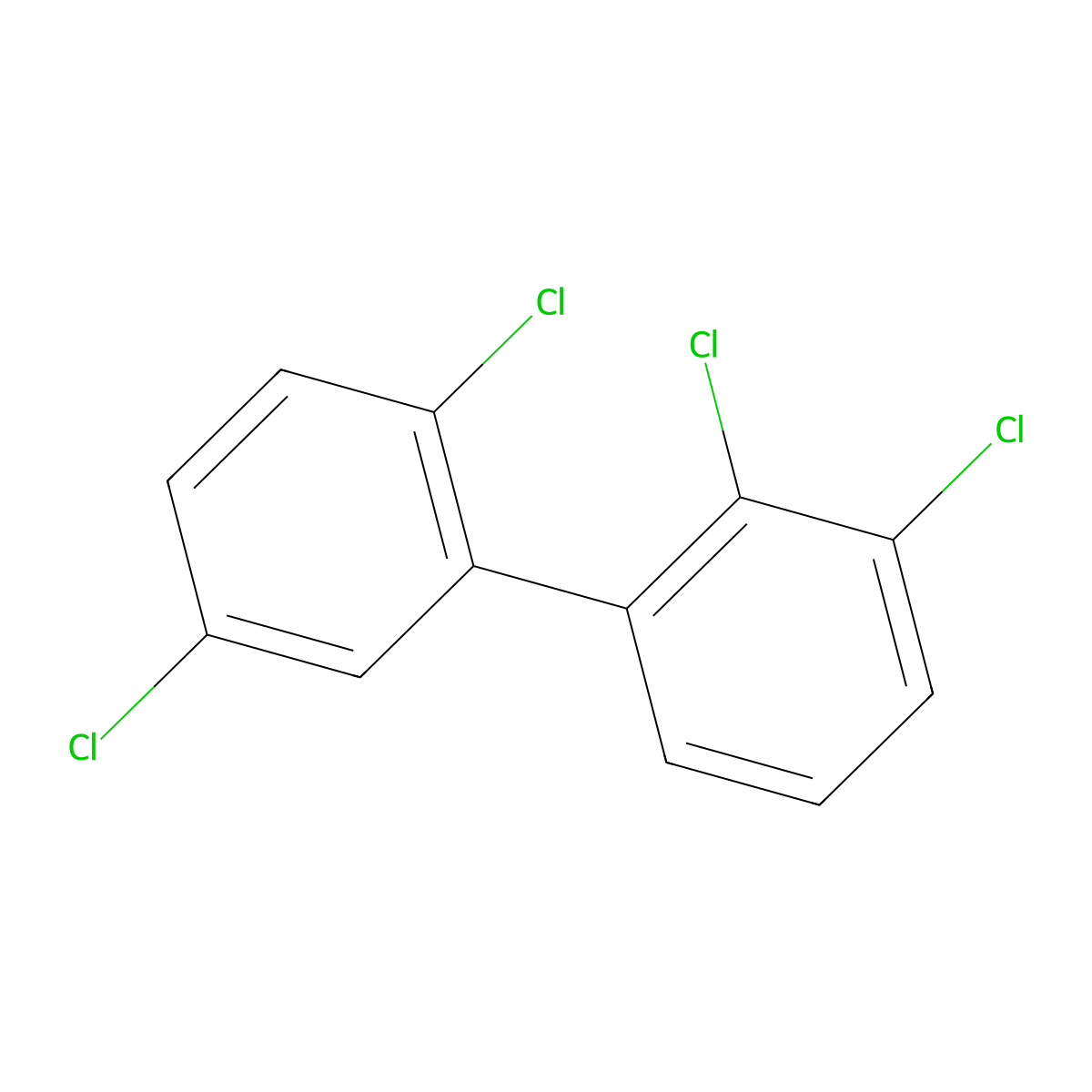 2,2',3,5'-Tetrachlorobiphenyl molecular structure, CAS 41464-39-5