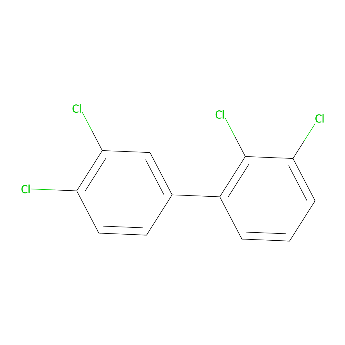 2,3,3',4'-Tetrachlorobiphenyl molecular structure, CAS 41464-43-1