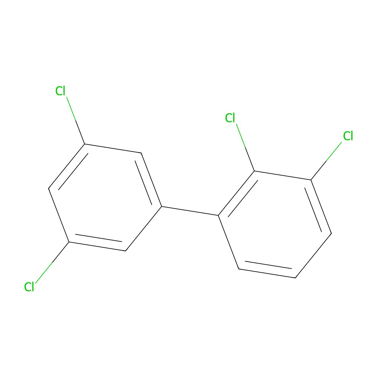 2,3,3',5'-Tetrachlorobiphenyl molecular structure, CAS 41464-49-7