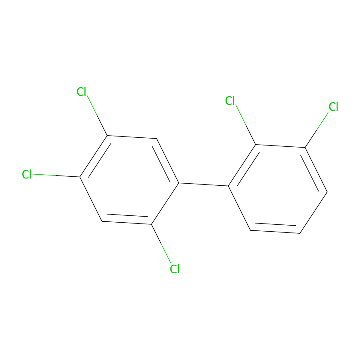 2,2',3,4',5'-Pentachlorobiphenyl molecular structure, CAS 41464-51-1