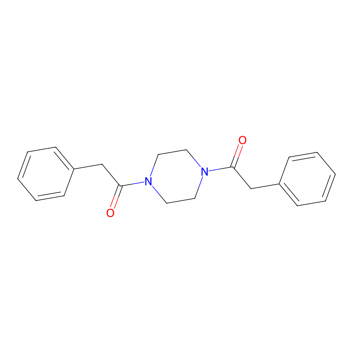 1,4-Bis(phenylacetyl)piperazine molecular structure, CAS 41465-21-8
