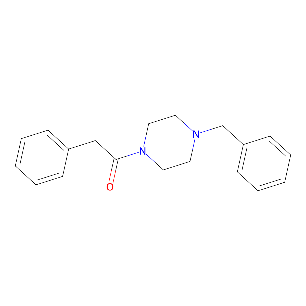 1-(4-Benzylpiperazin-1-yl)-2-phenylethanone molecular structure, CAS 41465-26-3