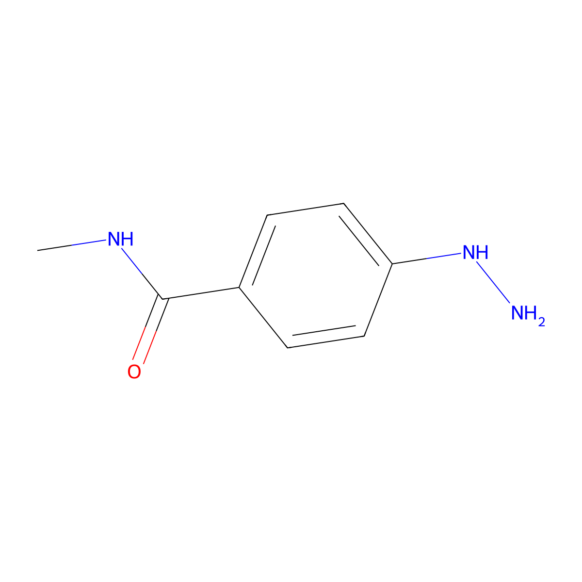 4-hydrazinyl-N-methylbenzamide molecular structure, CAS 41466-49-3