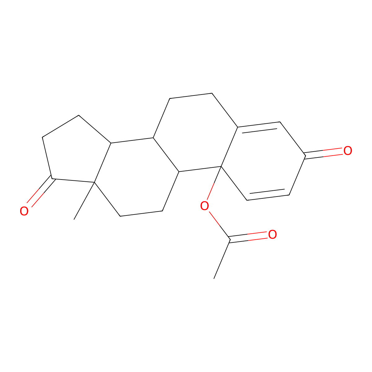 (13-methyl-3,17-dioxo-7,8,9,11,12,14,15,16-octahydro-6H-cyclopenta[a]phenanthren-10-yl) acetate molecular structure, CAS 4147-12-0