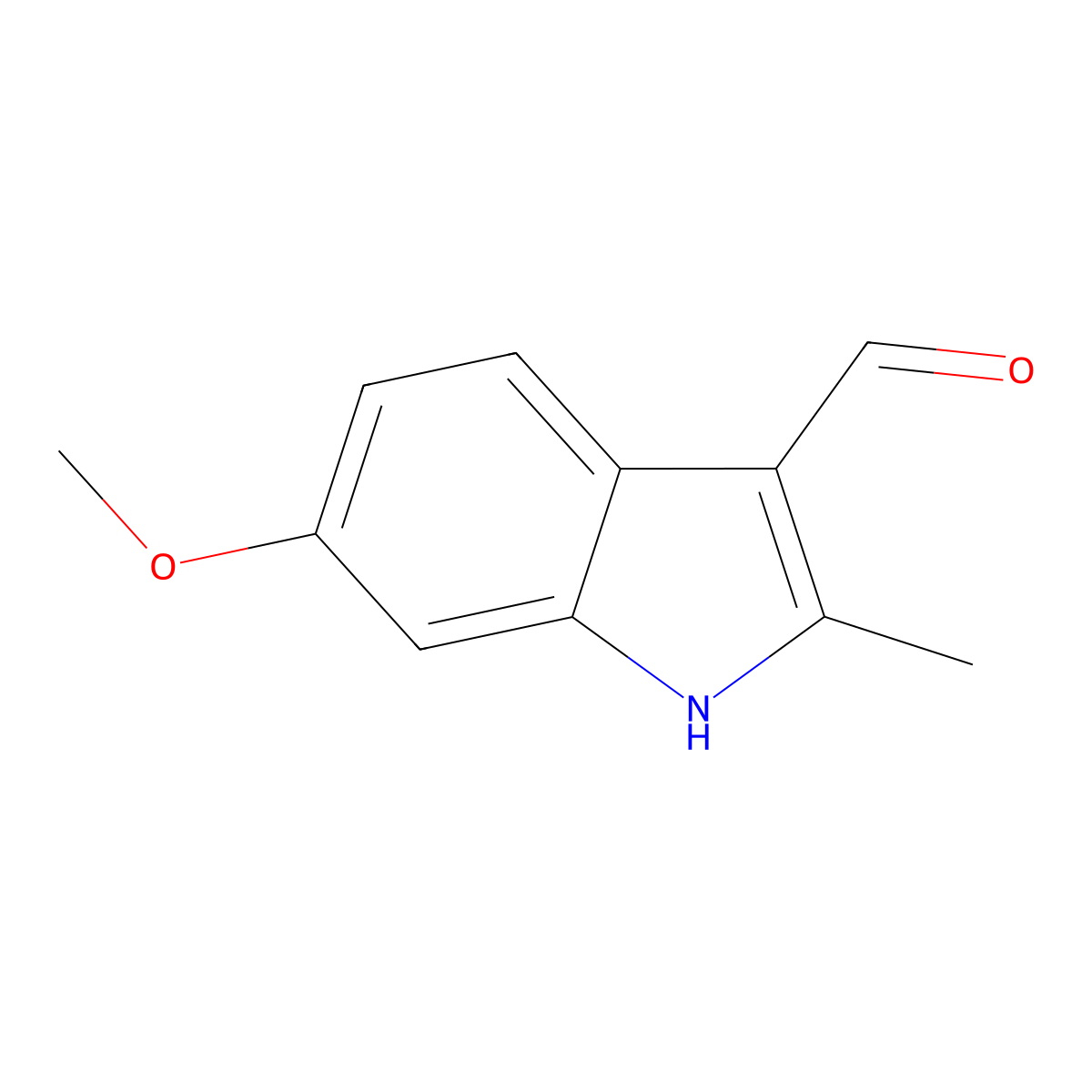 6-Methoxy-2-methyl-1H-indole-3-carbaldehyde molecular structure, CAS 4147-43-7