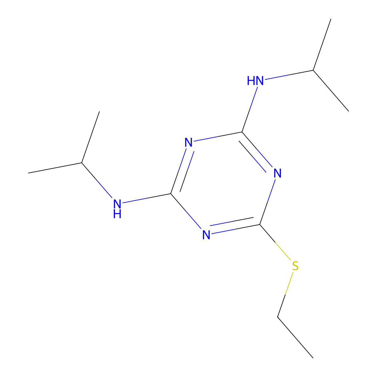 Dipropetryn molecular structure, CAS 4147-51-7