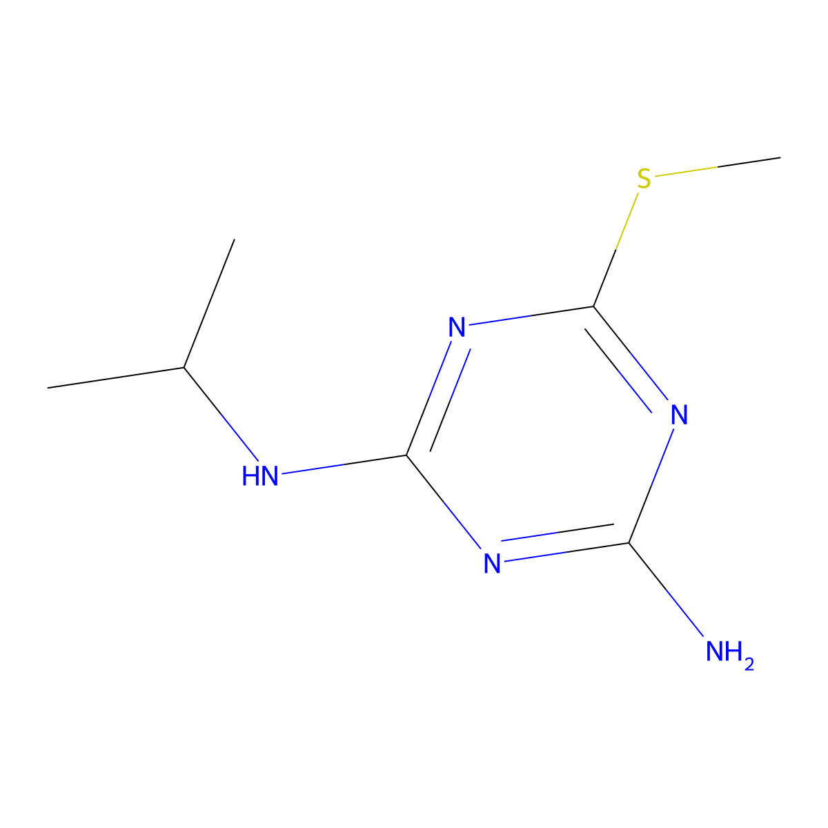 Deethylametryne molecular structure, CAS 4147-57-3