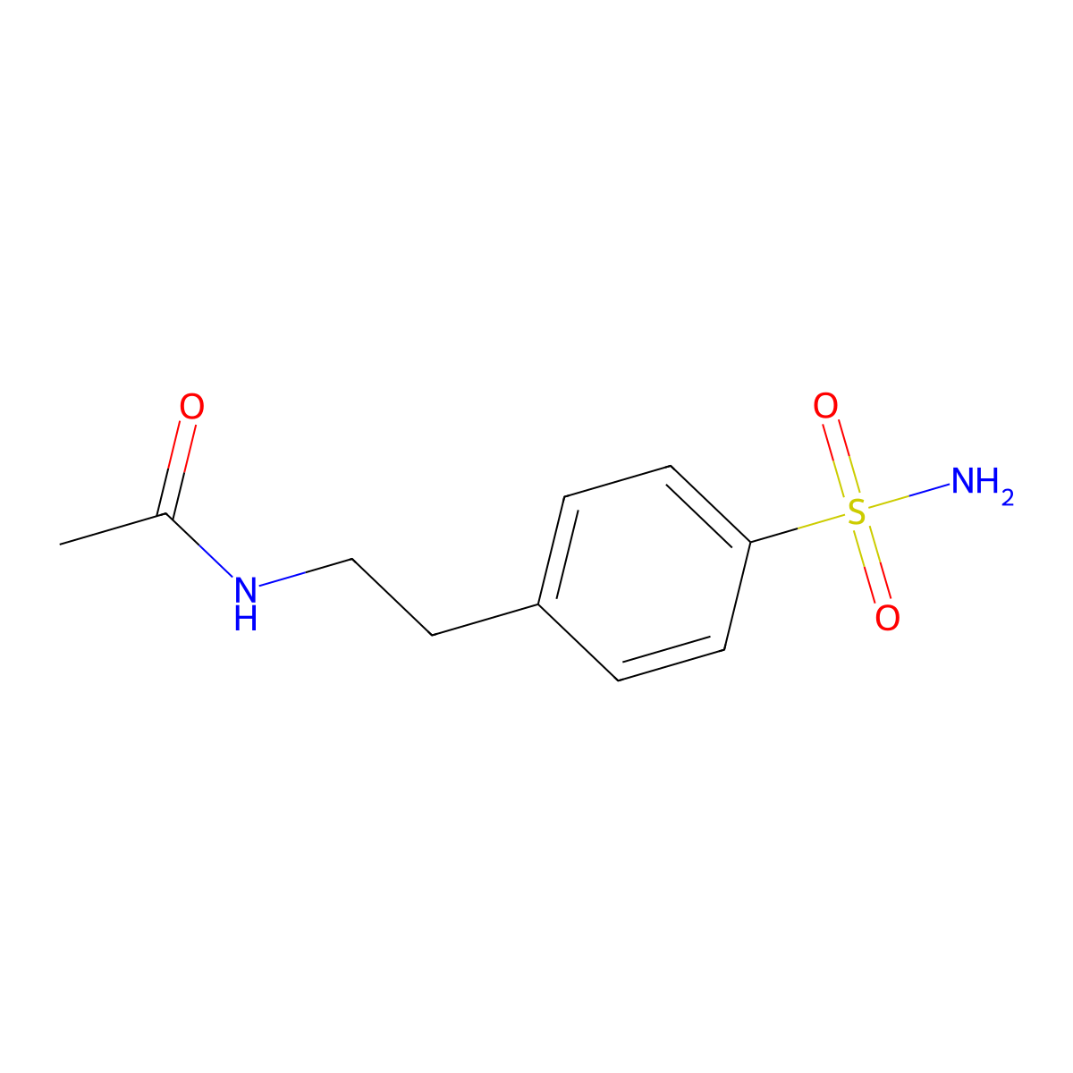 N-[2-[4-(aminosulphonyl)phenyl]ethyl]acetamide molecular structure, CAS 41472-49-5