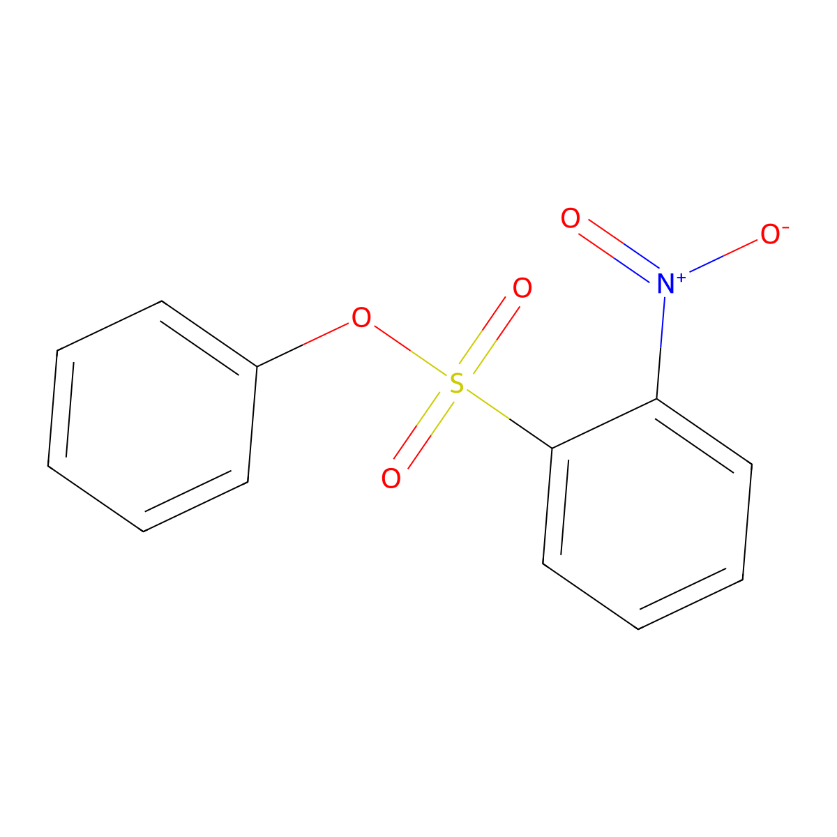 Phenyl o-nitrobenzenesulphonate molecular structure, CAS 41480-05-1