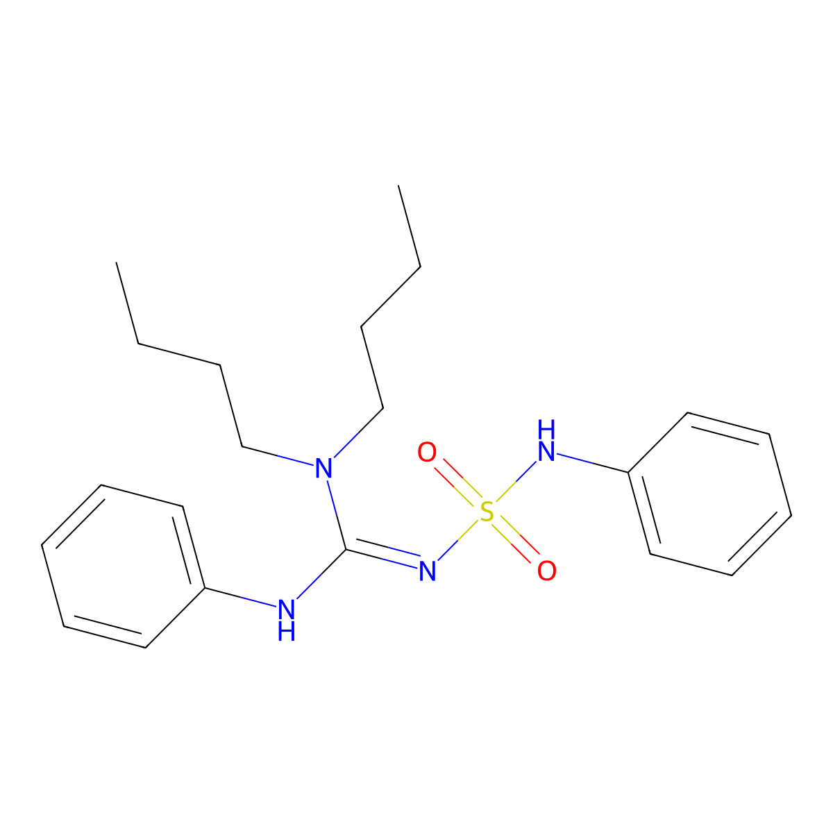 anilino-(Z)-1,1-dibutyl-3-phenylguanidino(oxo)-lambda-sulfaniumolate molecular structure, CAS 41481-51-0