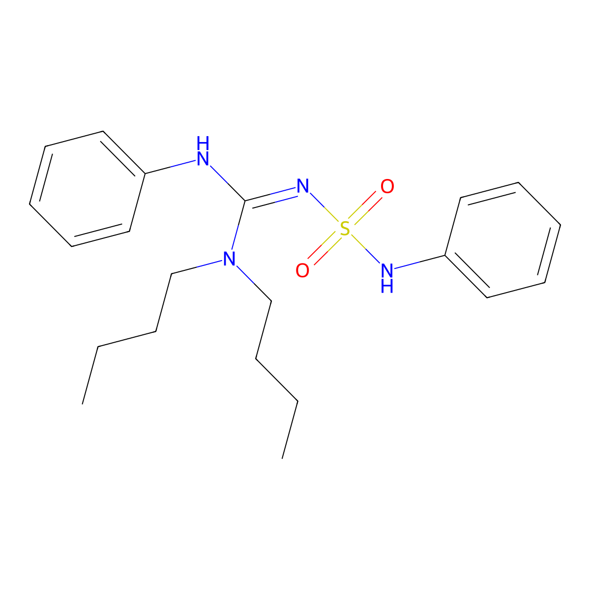 anilino-(Z)-1,1-dibutyl-3-phenylguanidino(oxo)-lambda-sulfaniumolate molecular structure, CAS 41481-51-0