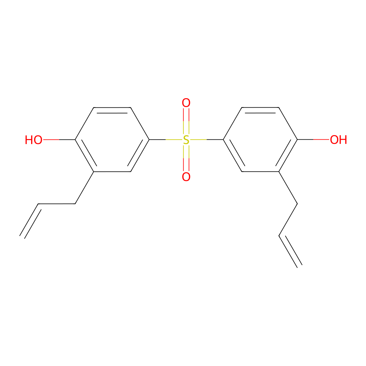 2,2'-Diallyl-4,4'-sulfonyldiphenol molecular structure, CAS 41481-66-7