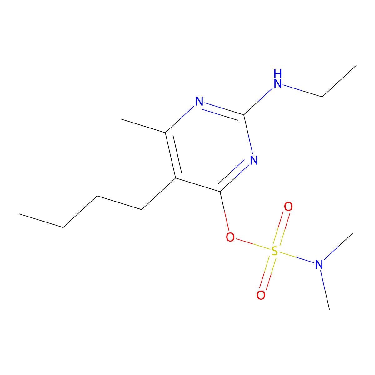 Bupirimate molecular structure, CAS 41483-43-6