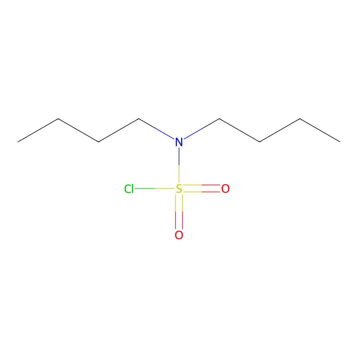N,N-dibutylsulfamoyl chloride molecular structure, CAS 41483-67-4