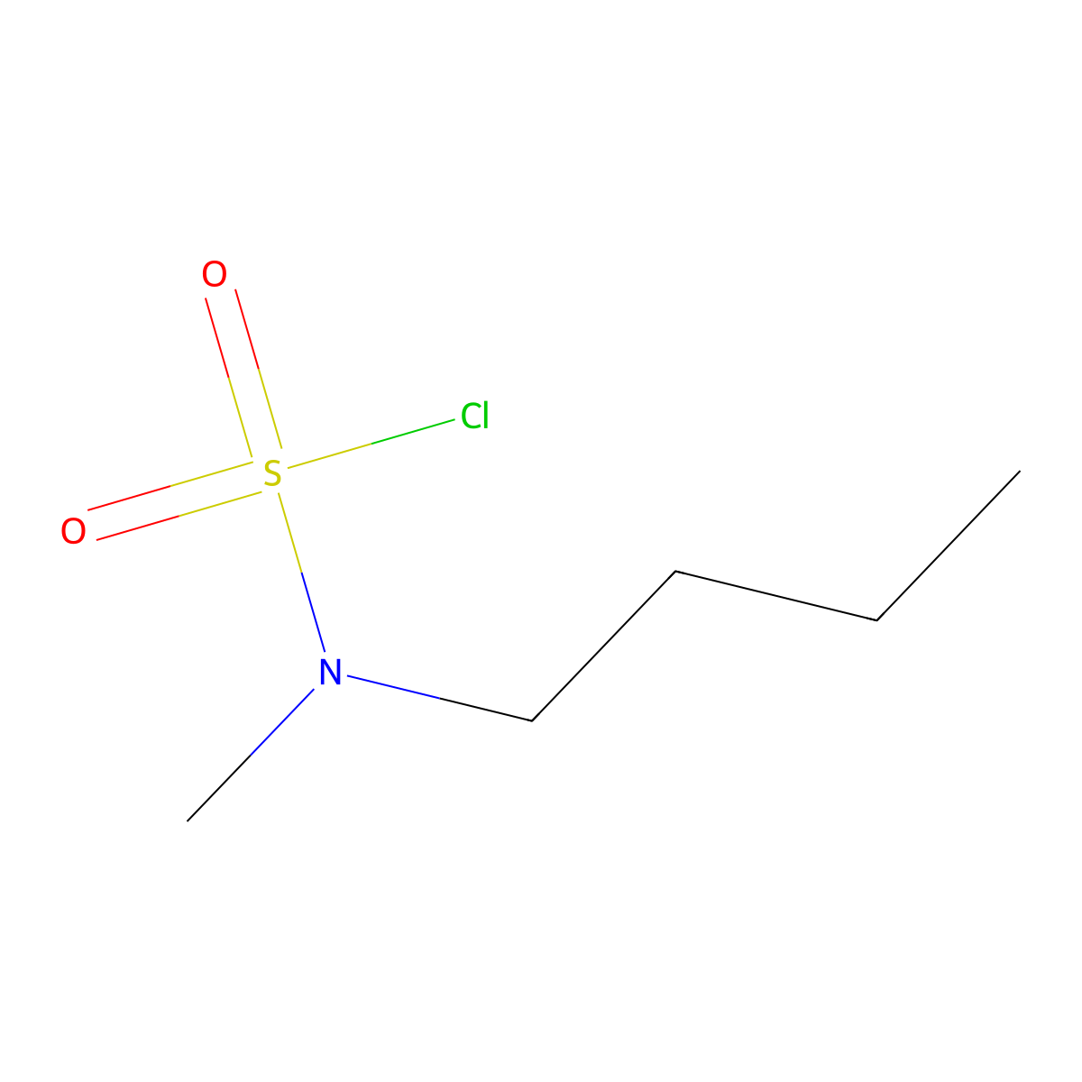 N-butyl-N-methylsulfamoyl chloride molecular structure, CAS 41483-74-3