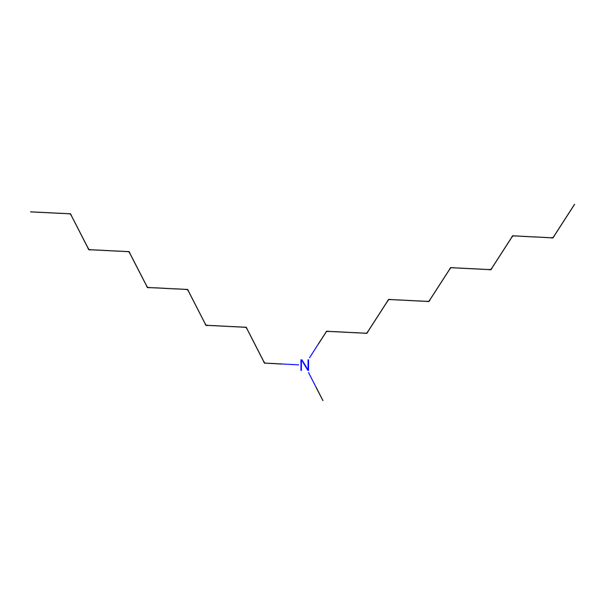 N-methyl-N-nonylnonan-1-amine molecular structure, CAS 41485-01-2