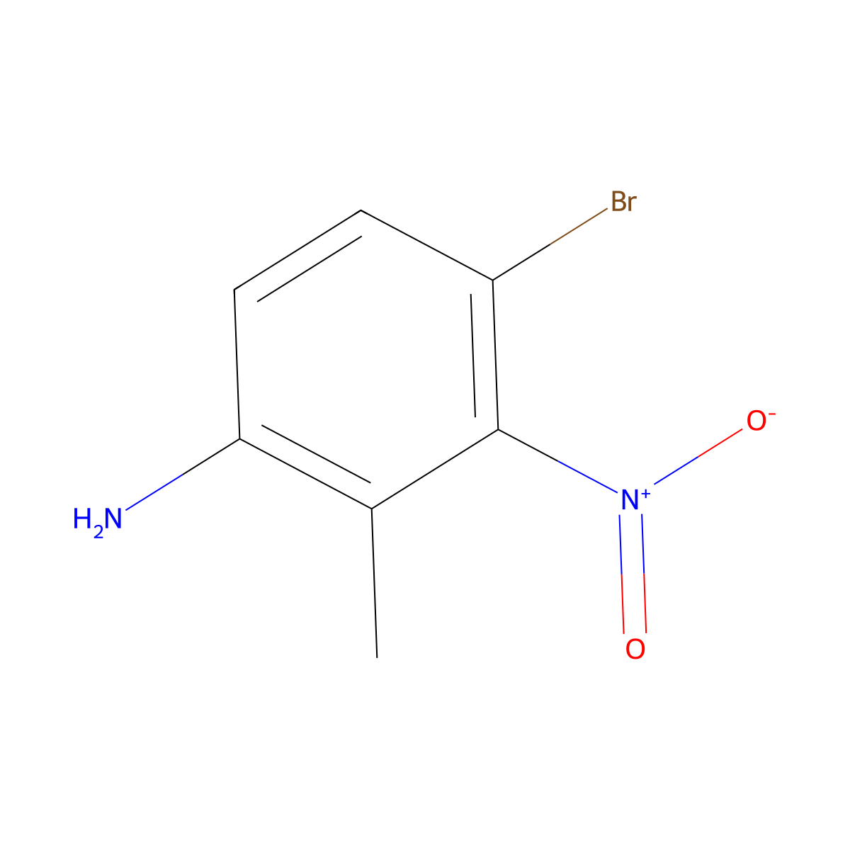 4-Bromo-2-methyl-3-nitroaniline molecular structure, CAS 414868-82-9
