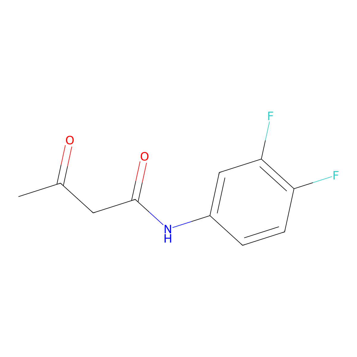 N-(3,4-difluorophenyl)-3-oxobutanamide molecular structure, CAS 414872-57-4