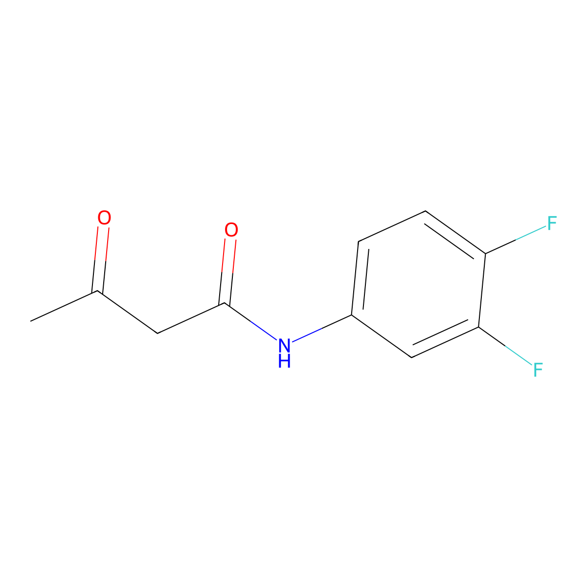 N-(3,4-difluorophenyl)-3-oxobutanamide molecular structure, CAS 414872-57-4