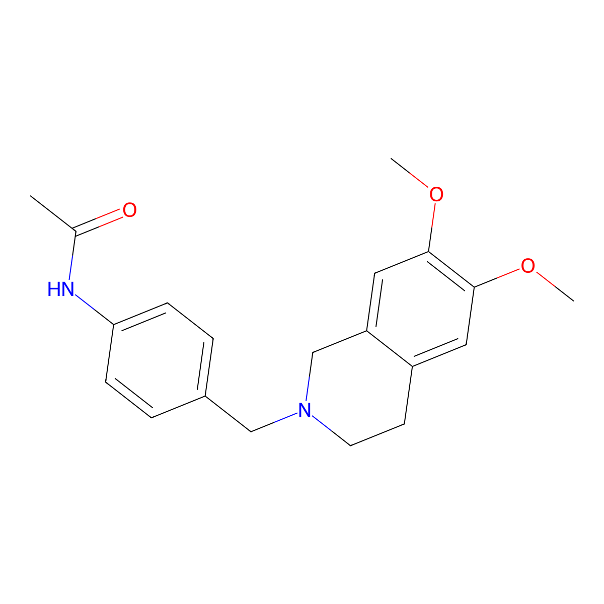 N-[4-[(6,7-dimethoxy-3,4-dihydro-1H-isoquinolin-2-yl)methyl]phenyl]acetamide molecular structure, CAS 414872-58-5