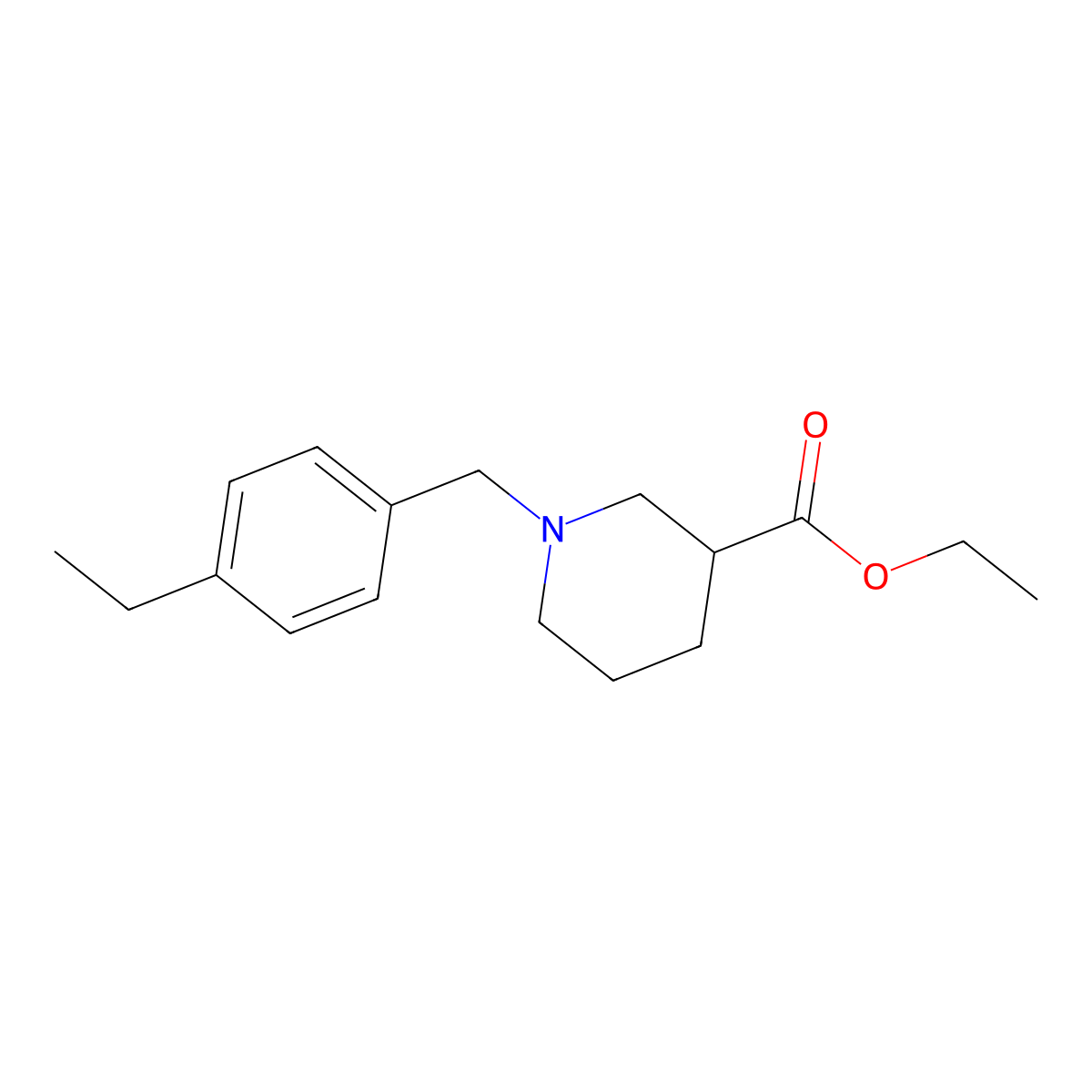 Ethyl 1-(4-ethylbenzyl)piperidine-3-carboxylate molecular structure, CAS 414872-80-3