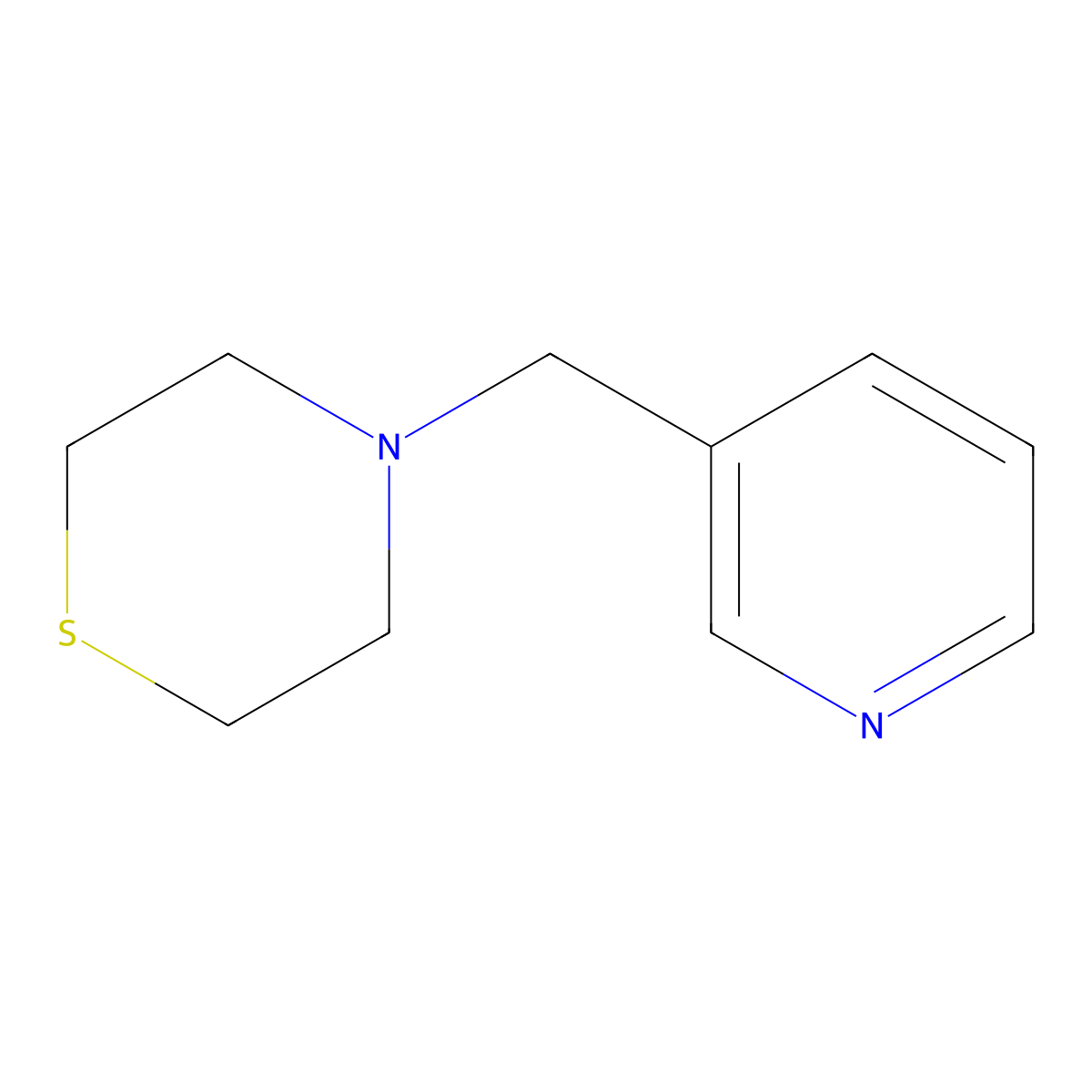 4-(3-Pyridinylmethyl)thiomorpholine molecular structure, CAS 414872-82-5