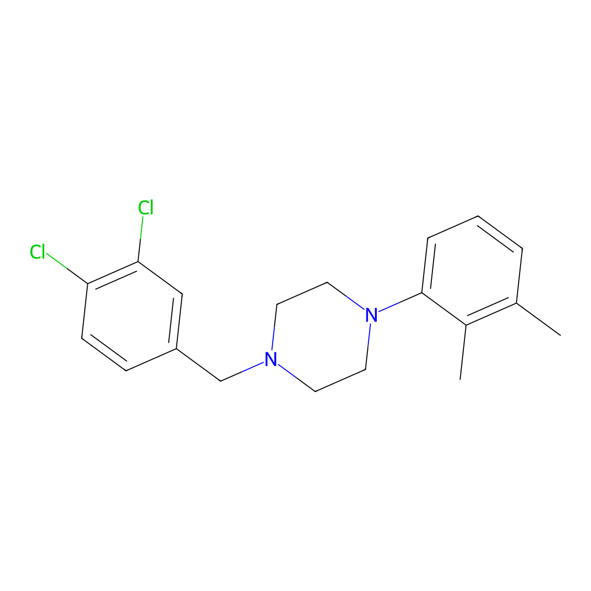 1-[(3,4-Dichlorophenyl)methyl]-4-(2,3-dimethylphenyl)piperazine molecular structure, CAS 414873-33-9