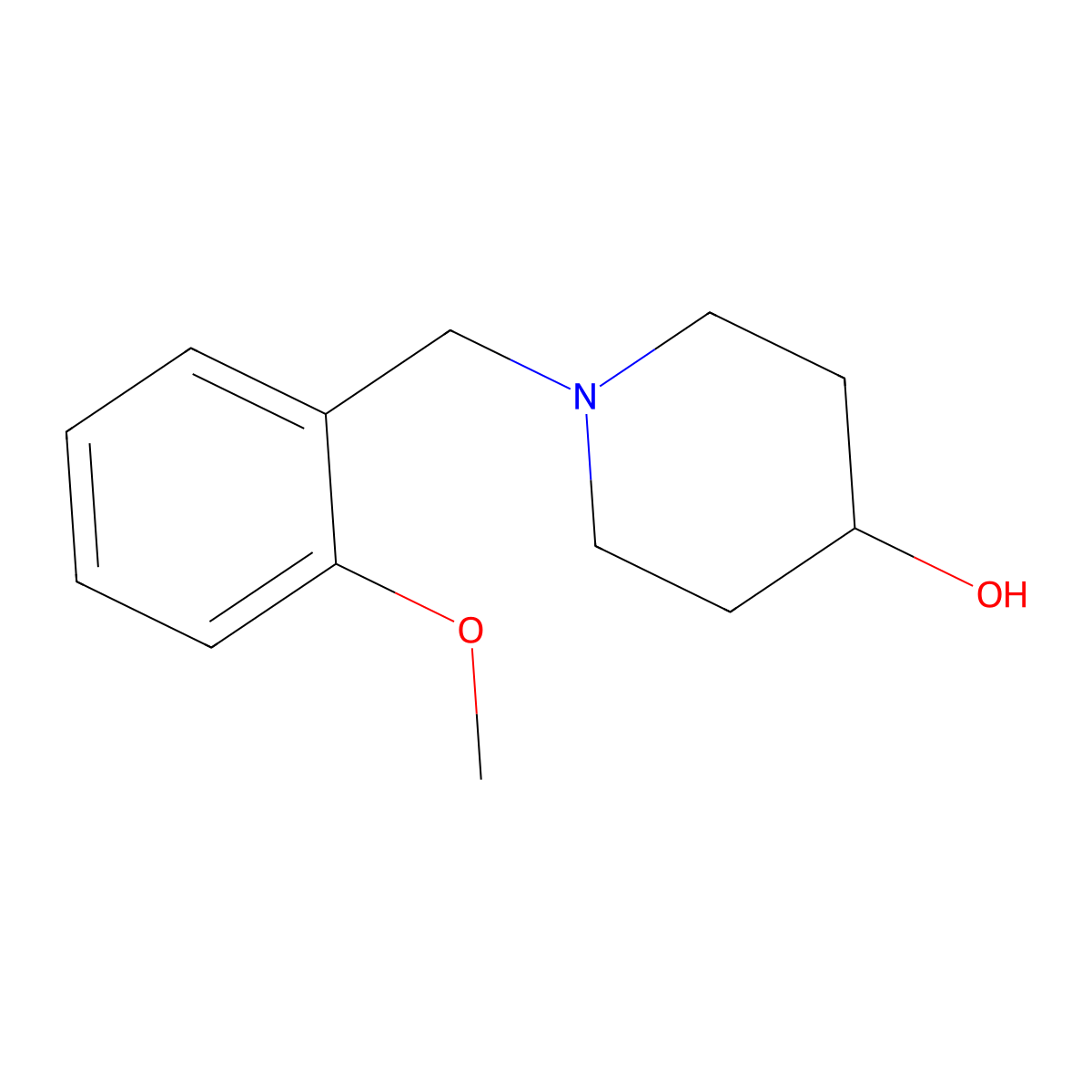 1-[(2-Methoxyphenyl)methyl]piperidin-4-ol molecular structure, CAS 414873-43-1