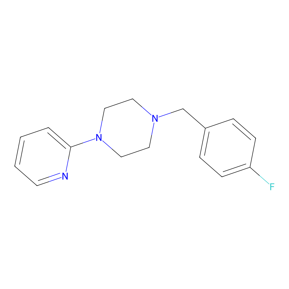 1-[(4-Fluorophenyl)methyl]-4-pyridin-2-ylpiperazine molecular structure, CAS 414873-83-9