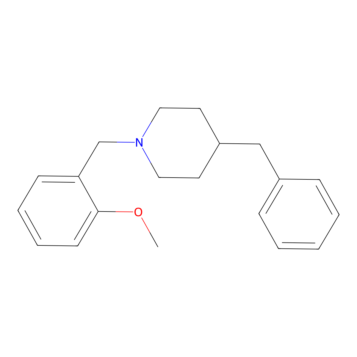 4-Benzyl-1-(2-methoxybenzyl)piperidine molecular structure, CAS 414874-43-4
