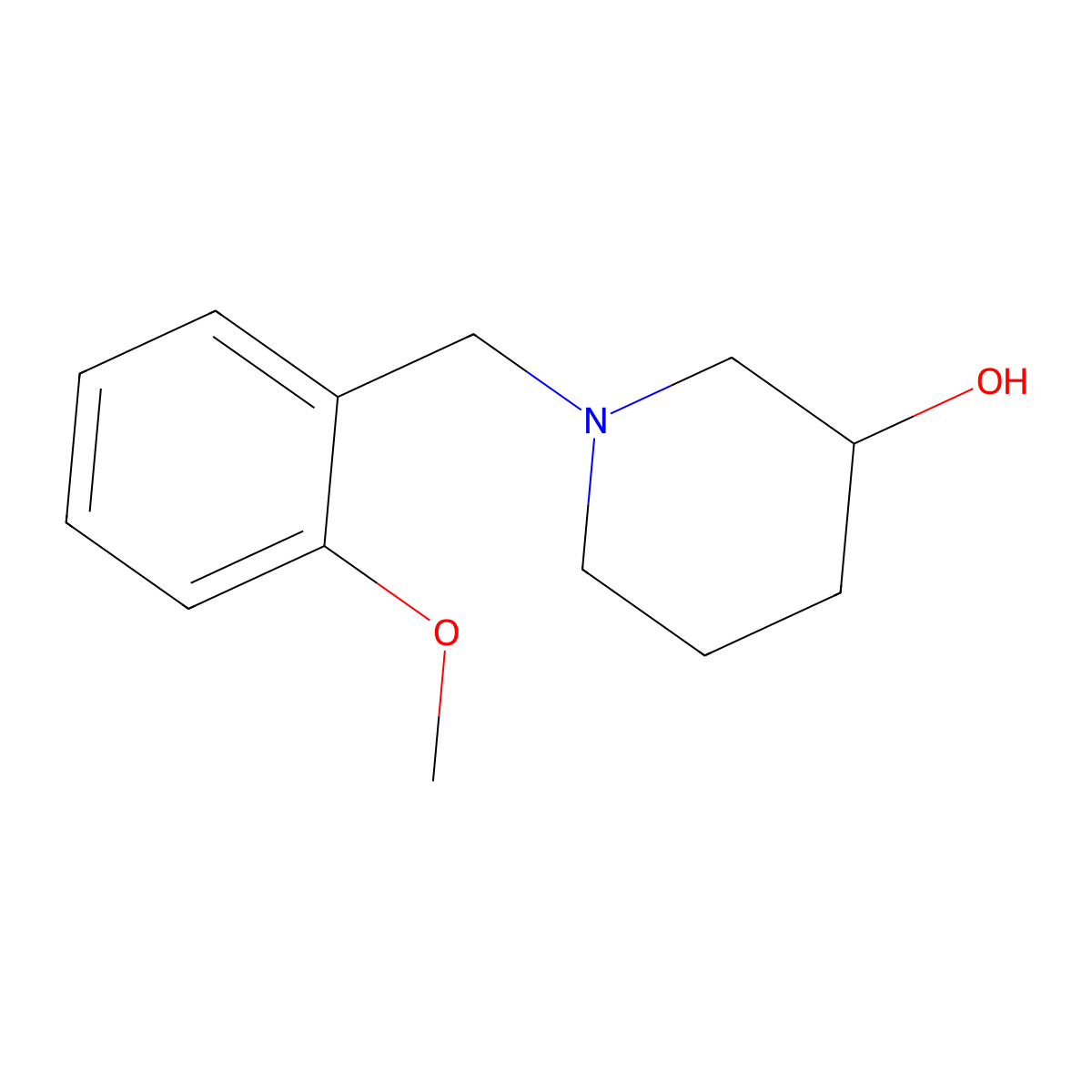 1-[(2-Methoxyphenyl)methyl]piperidin-3-ol molecular structure, CAS 414875-22-2