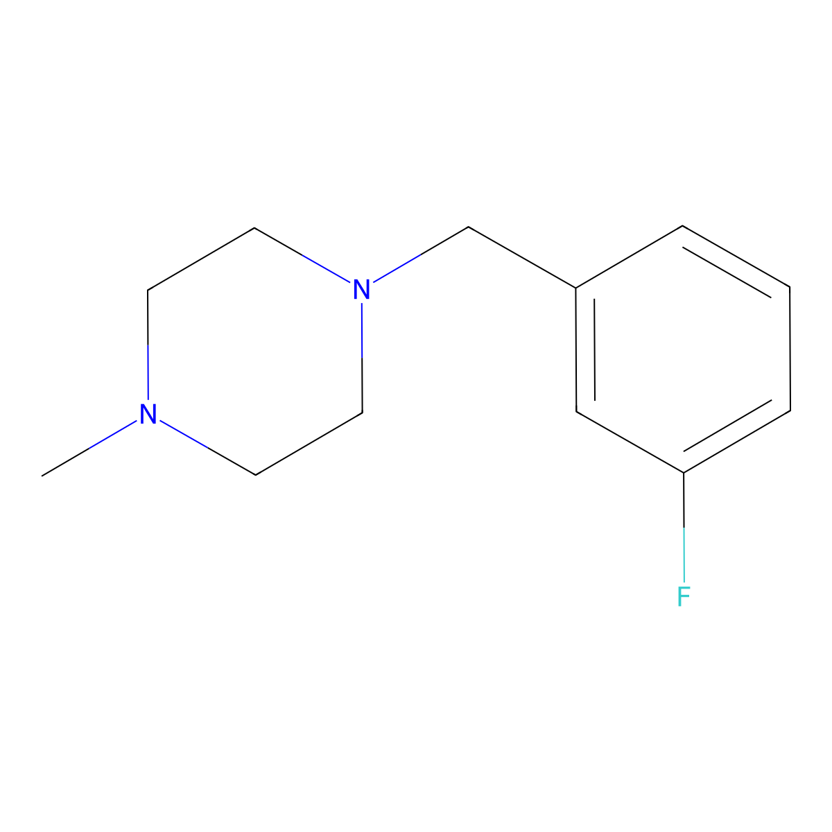 1-[(3-Fluorophenyl)methyl]-4-methylpiperazine molecular structure, CAS 414875-38-0