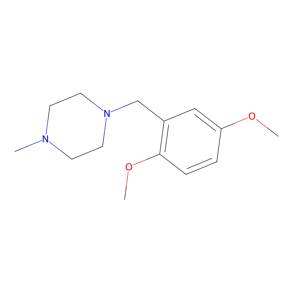 1-(2,5-Dimethoxybenzyl)-4-methylpiperazine molecular structure, CAS 414876-22-5