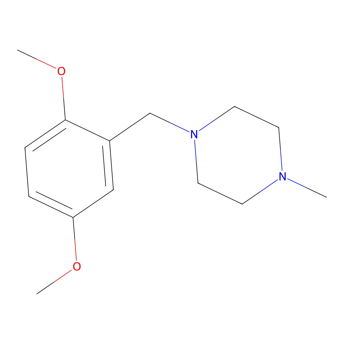 1-(2,5-Dimethoxybenzyl)-4-methylpiperazine molecular structure, CAS 414876-22-5