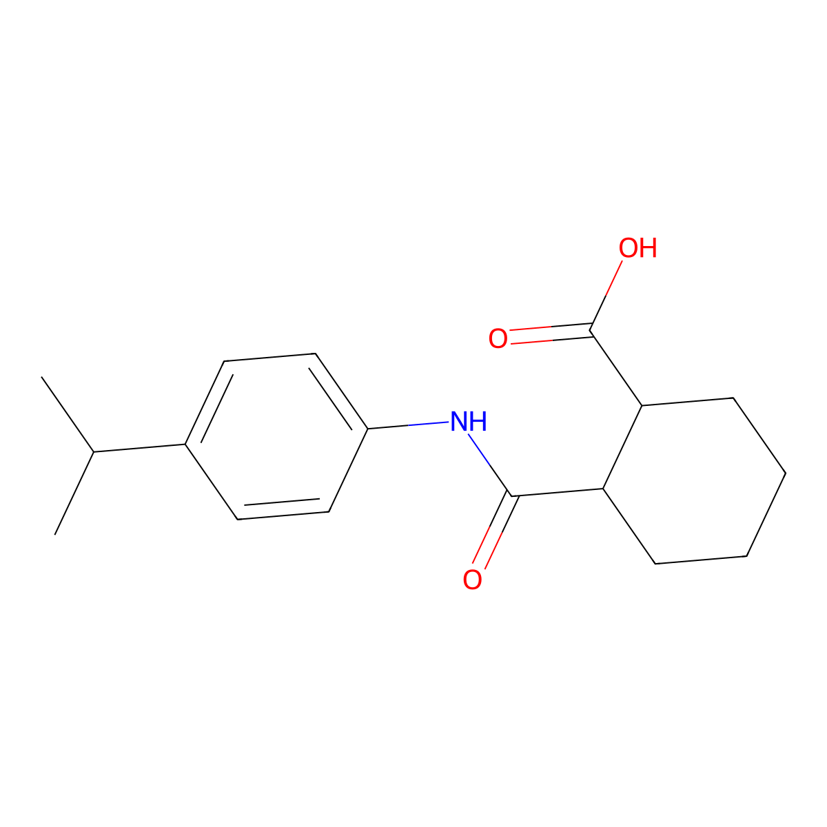 2-(p-Cumenylcarbamoyl)cyclohexanecarboxylic acid molecular structure, CAS 414876-28-1