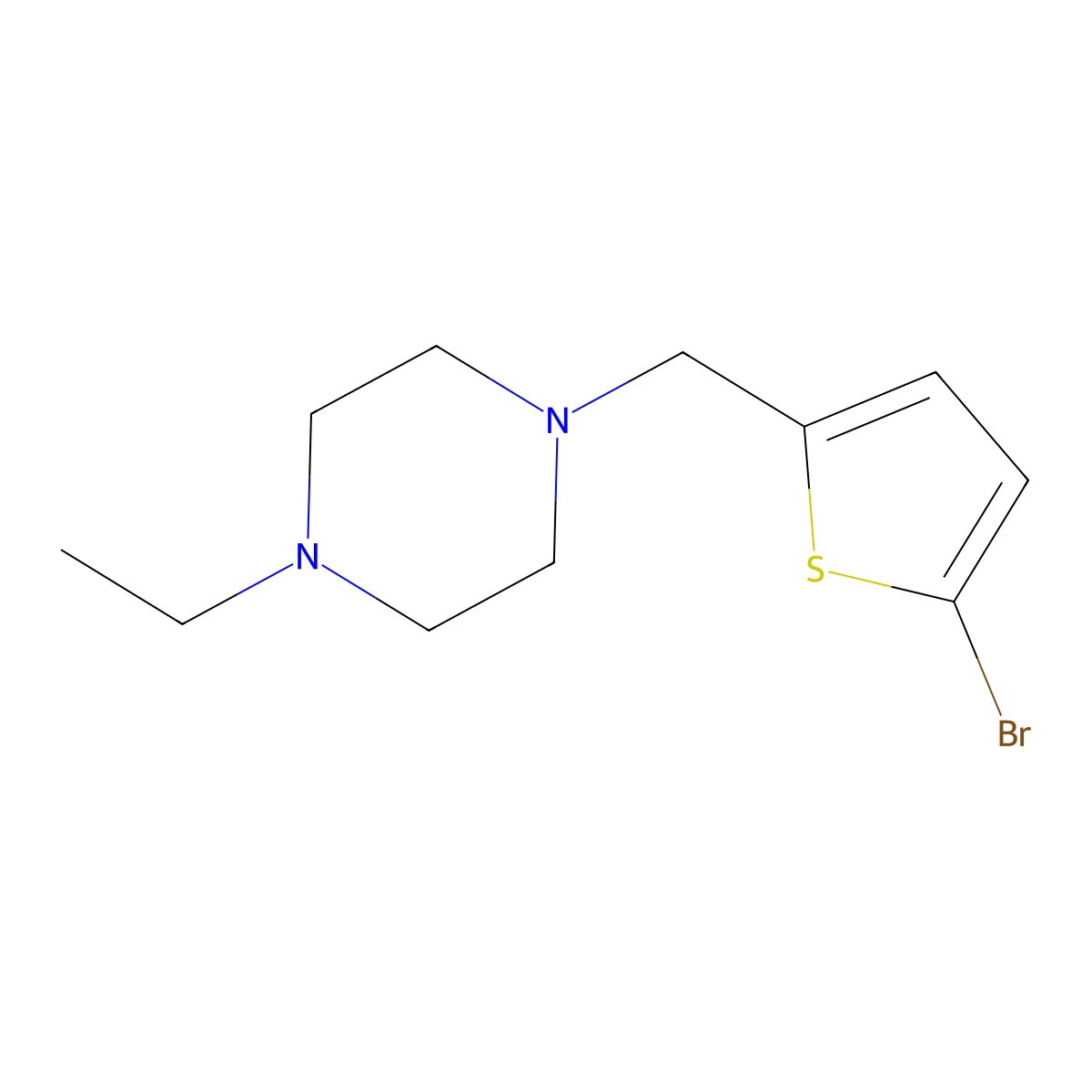 1-[(5-Bromothiophen-2-yl)methyl]-4-ethylpiperazine molecular structure, CAS 414876-29-2