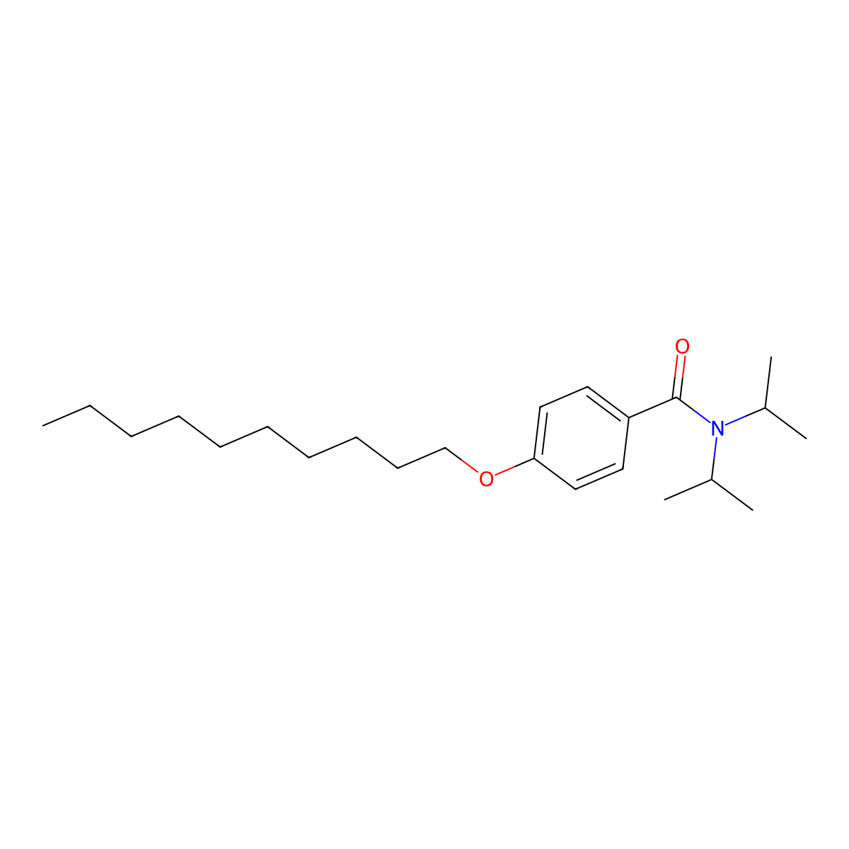 4-(Decyloxy)-N,N-bis(1-methylethyl)benzamide molecular structure, CAS 414876-33-8