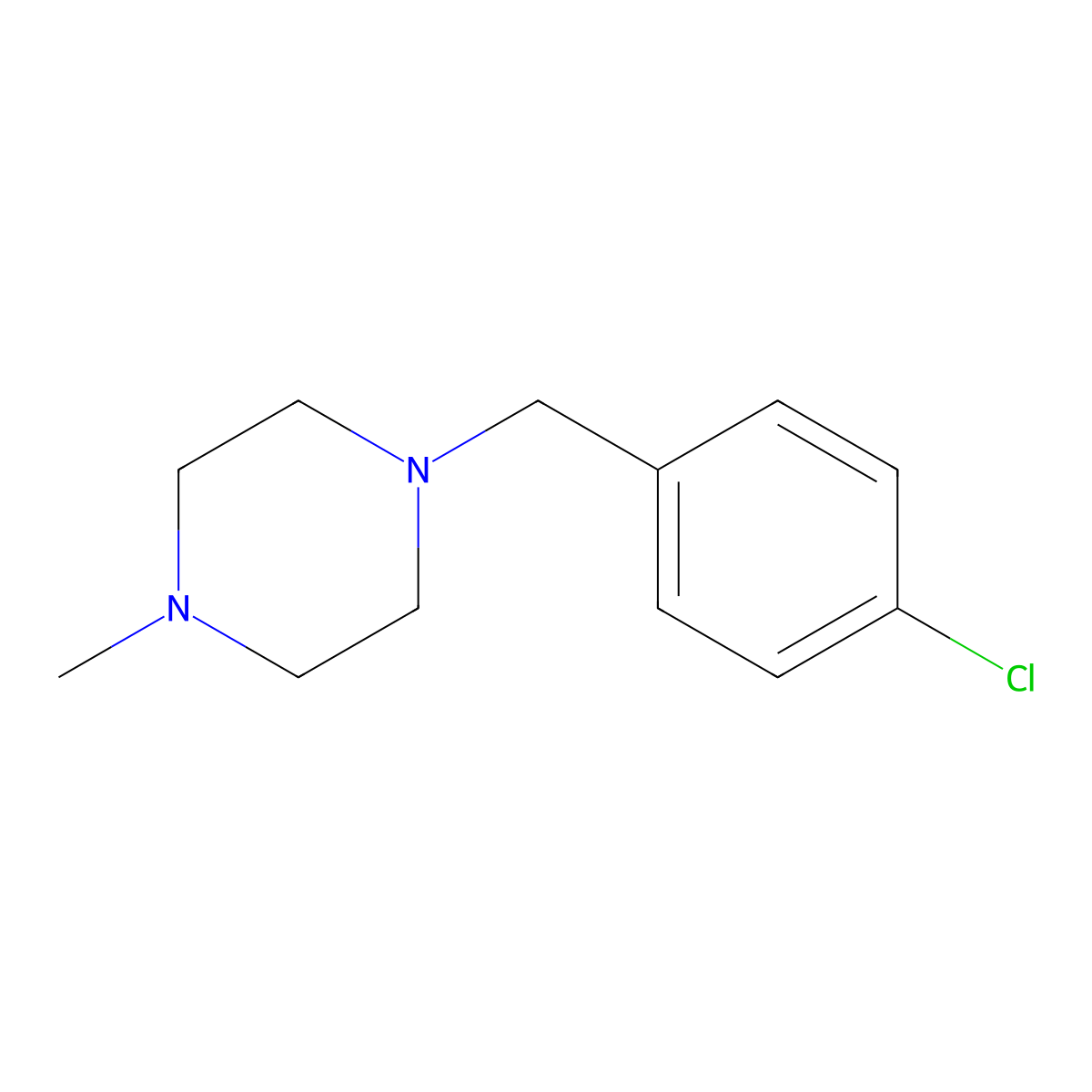 1-[(4-Chlorophenyl)methyl]-4-methylpiperazine molecular structure, CAS 414876-38-3