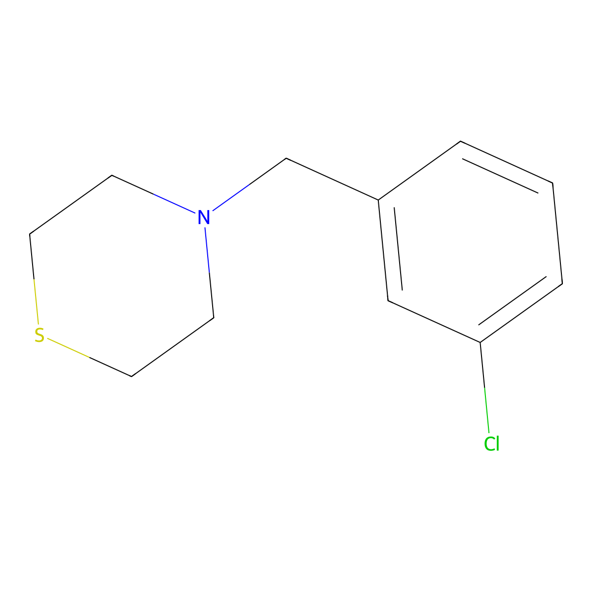 4-(3-Chlorobenzyl)thiomorpholine molecular structure, CAS 414877-54-6