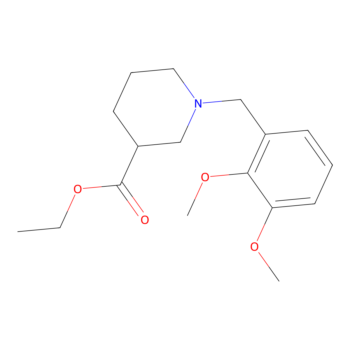 Ethyl 1-(2,3-dimethoxybenzyl)piperidine-3-carboxylate molecular structure, CAS 414879-03-1