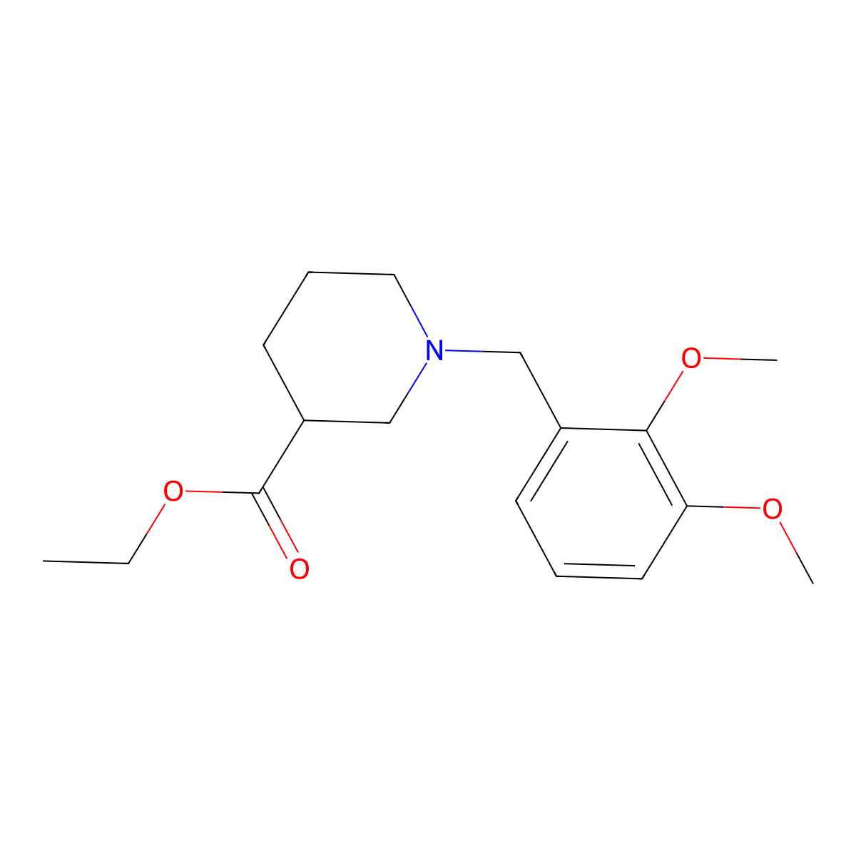 Ethyl 1-(2,3-dimethoxybenzyl)piperidine-3-carboxylate molecular structure, CAS 414879-03-1