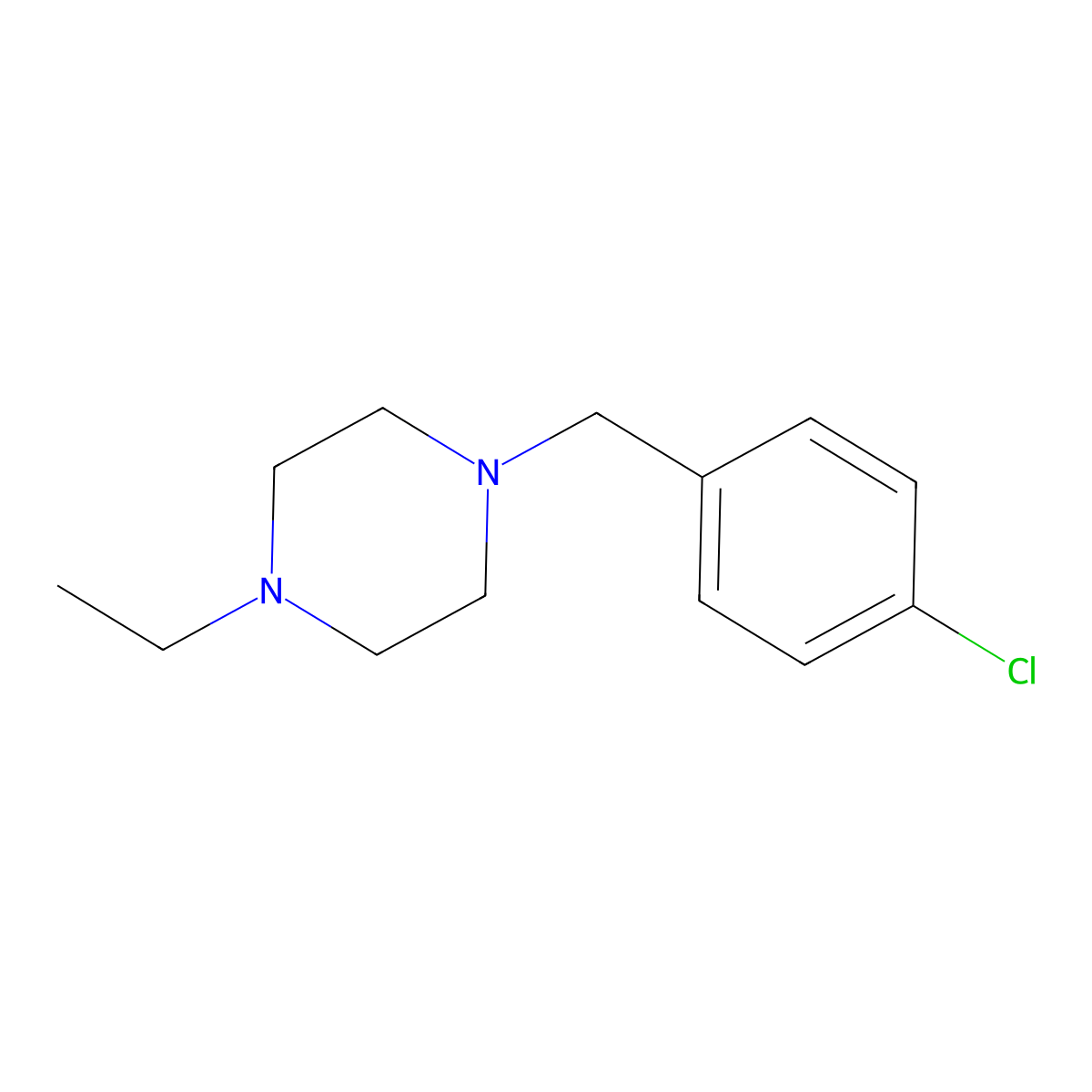 1-(4-Chlorobenzyl)-4-ethylpiperazine molecular structure, CAS 414879-06-4