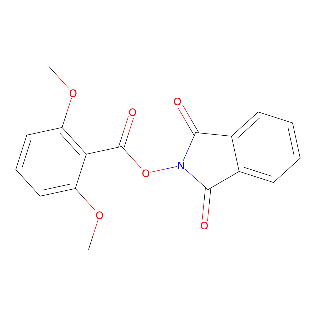 (1,3-Dioxoisoindol-2-yl) 2,6-dimethoxybenzoate molecular structure, CAS 414879-16-6