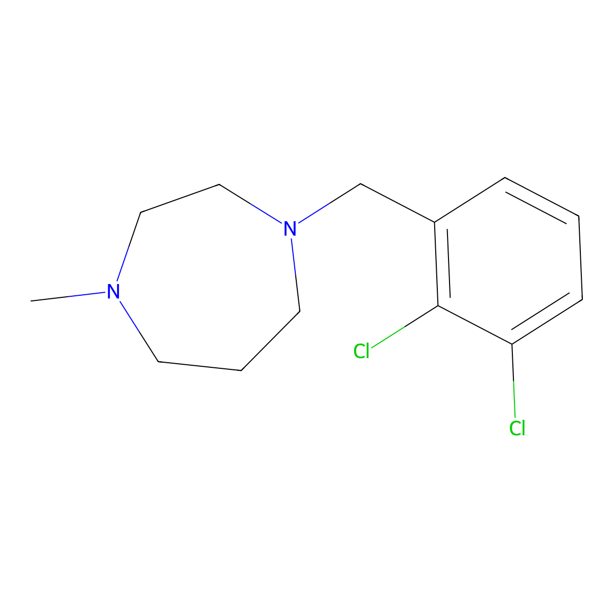 1-(2,3-Dichlorobenzyl)-4-methyl-1,4-diazepane molecular structure, CAS 414879-17-7
