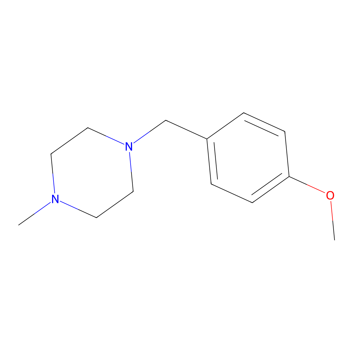 1-(4-Methoxybenzyl)-4-methylpiperazine molecular structure, CAS 414879-57-5