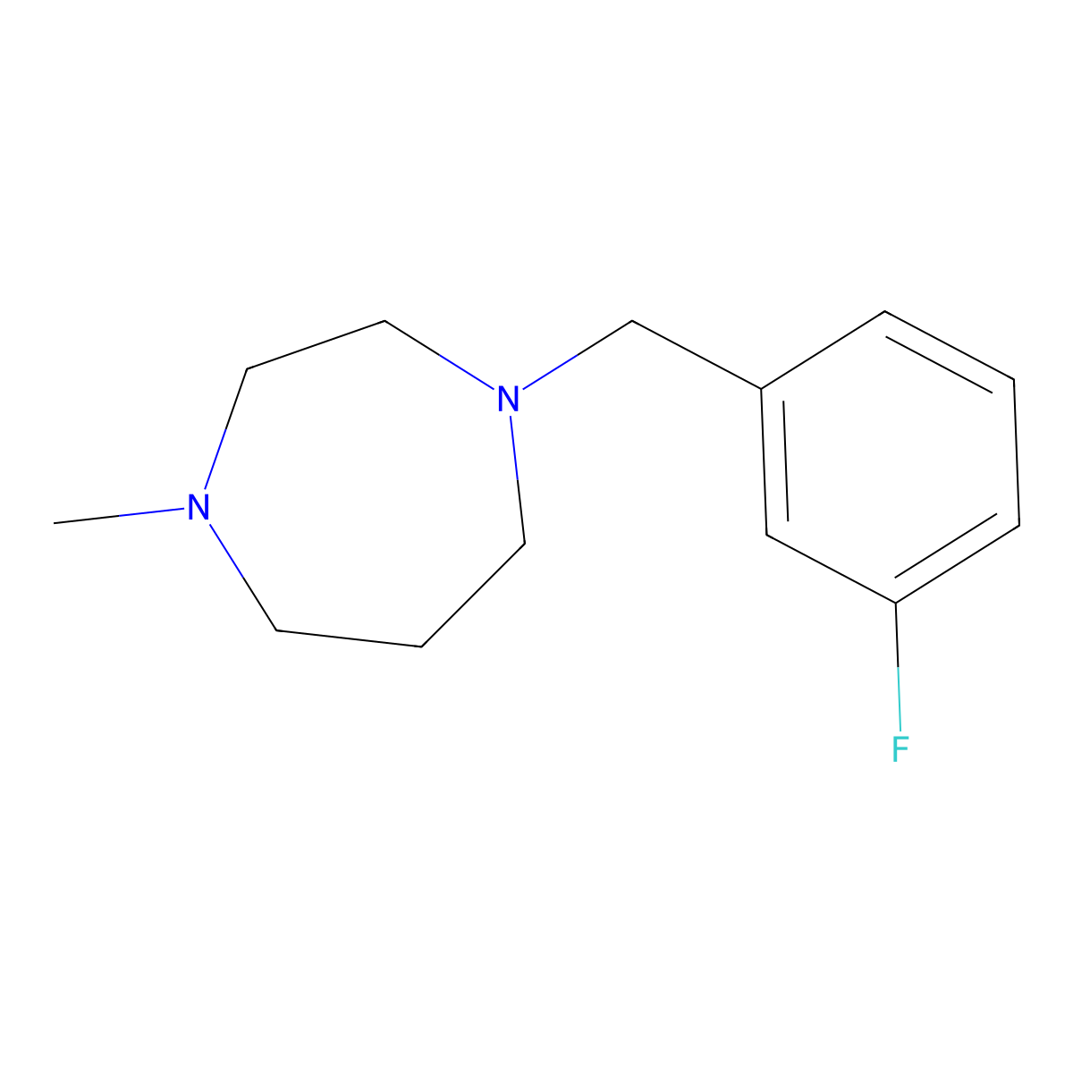 1-(3-Fluorobenzyl)-4-methyl-1,4-diazepane molecular structure, CAS 414881-16-6